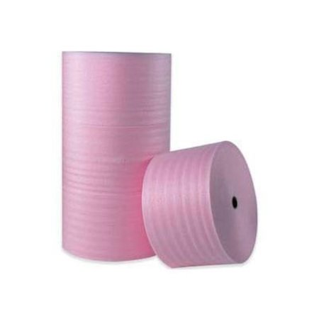 BOX PACKAGING Anti Static Air Foam Roll, 72"W x 250'L x 1/4" Thick, Pink, 1 Roll FW1472AS